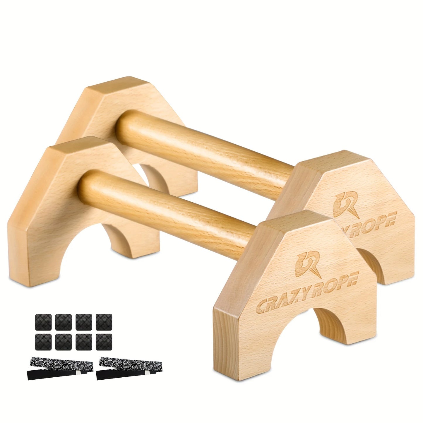 Wooden Parallettes - Push Up Stand Bars