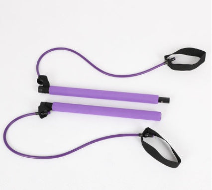 Pilates Fitness Bar With Resistance Bands - Portable Workout Equipment
