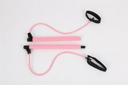 Pilates Fitness Bar With Resistance Bands - Portable Workout Equipment