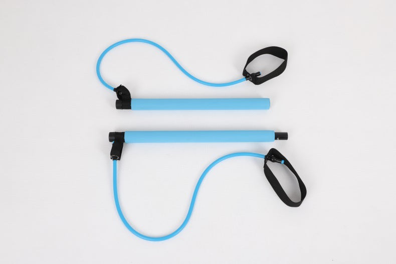 Pilates Fitness Bar With Resistance Bands - Portable Workout Equipment