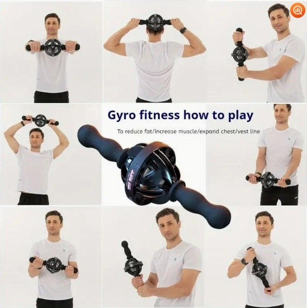 Black Gyro Arm For Forearm Workout With Rope At Home