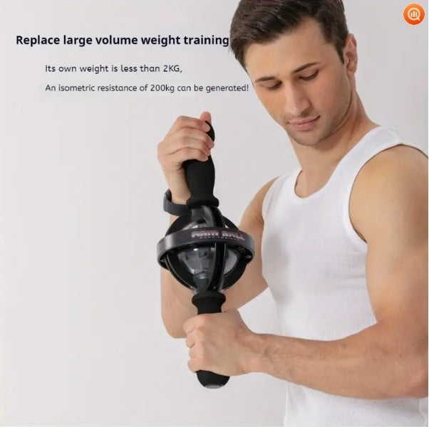 Black Gyro Arm For Forearm Workout With Rope At Home