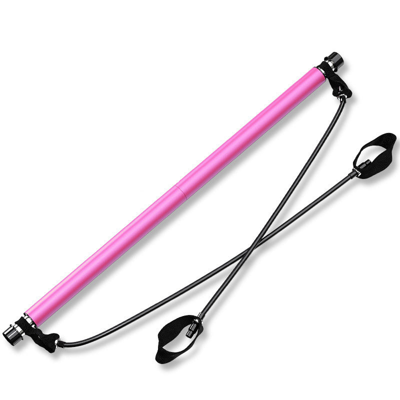 Pilates Fitness Bar With Resistance Bands - Portable Workout Equipment