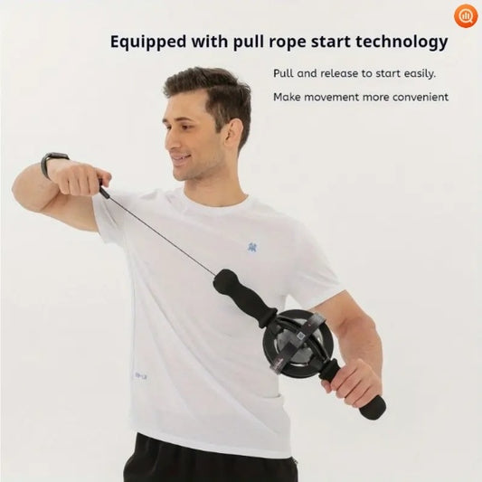 Black Gyro Arm For Forearm Workout With Rope At Home