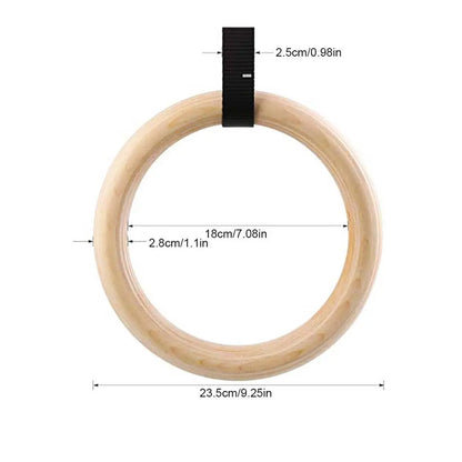 28/32MM Wooden Gymnastic Ring/ Exercise Ring / Workout Ring
