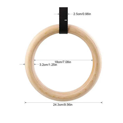 28/32MM Wooden Gymnastic Ring/ Exercise Ring / Workout Ring