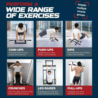 Pull Up Bar for Doorway Portable Upper Body Workout Indoor Multi-functional Exercise Hanging Bar Fitness Trainer Home Equipment