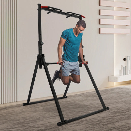 Foldable Standing Pull up Bar and Dip Station
