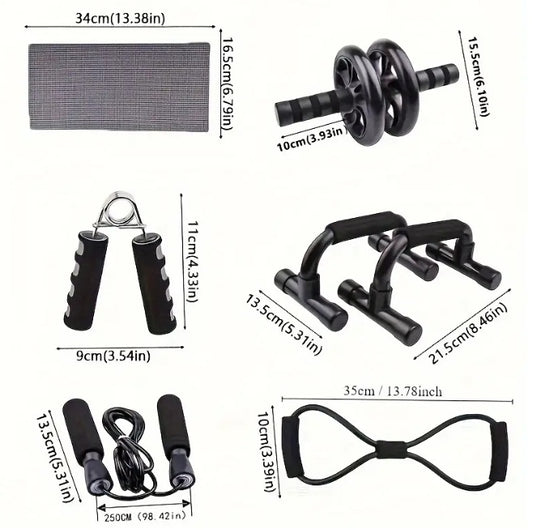 Seven-piece Fitness Set For Small Home Use