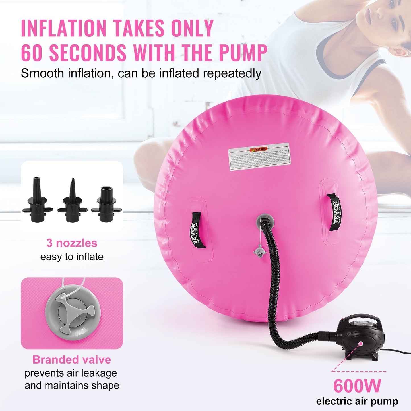 VEVOR Inflatable Yoga Mat and Roller